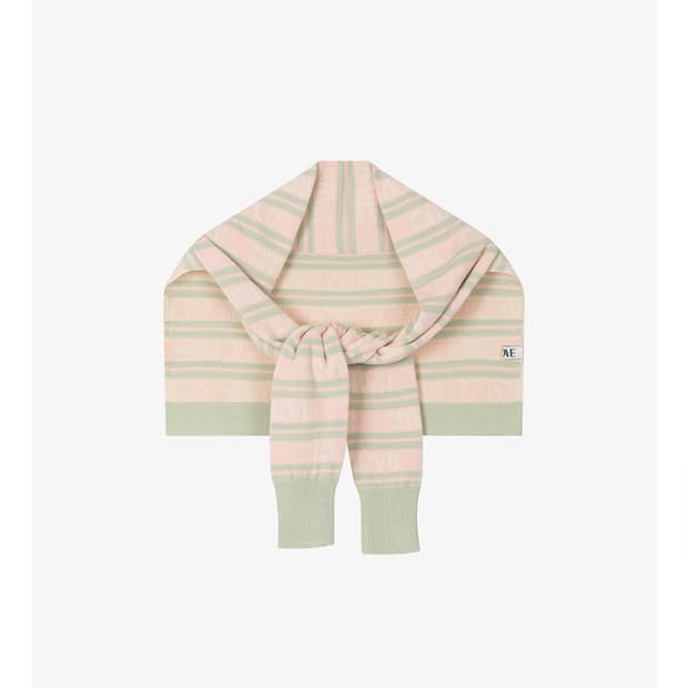 그로브 STRIPE GRVR SHAWL MUFFLER [PINK]