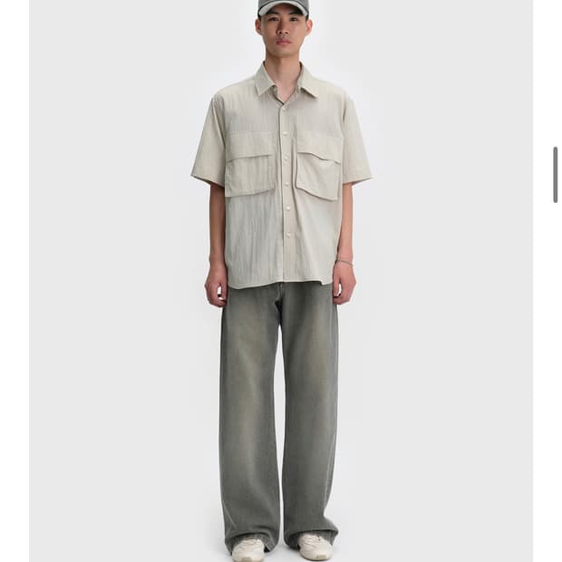 벨리에 풀사이드 숏 슬리브 셔츠