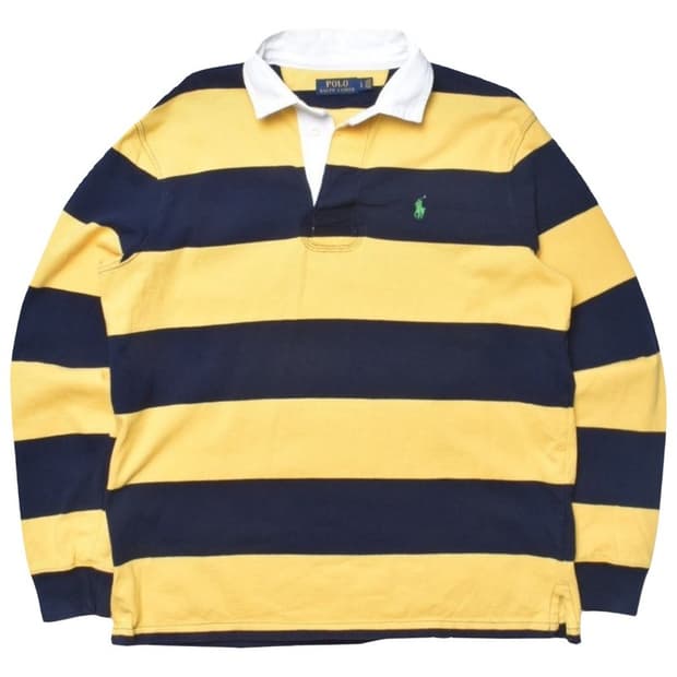 폴로 랄프로렌 스트라이프 럭비셔츠 L N0884
