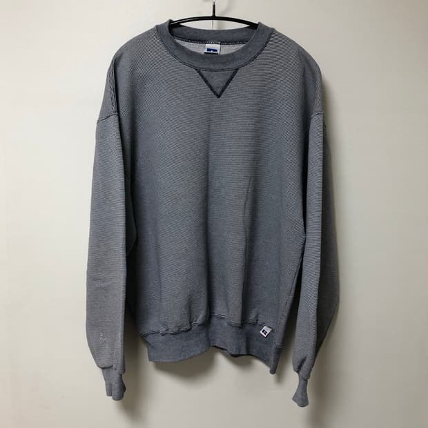 90s vtg USA 빈티지 러셀 스트라이프 L