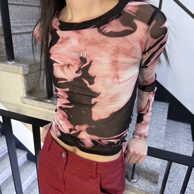 pink marbling top