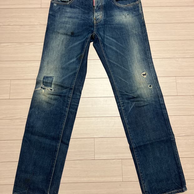 디스퀘어드 야구진2 워싱 데님 팬츠 / 46 (정품) 