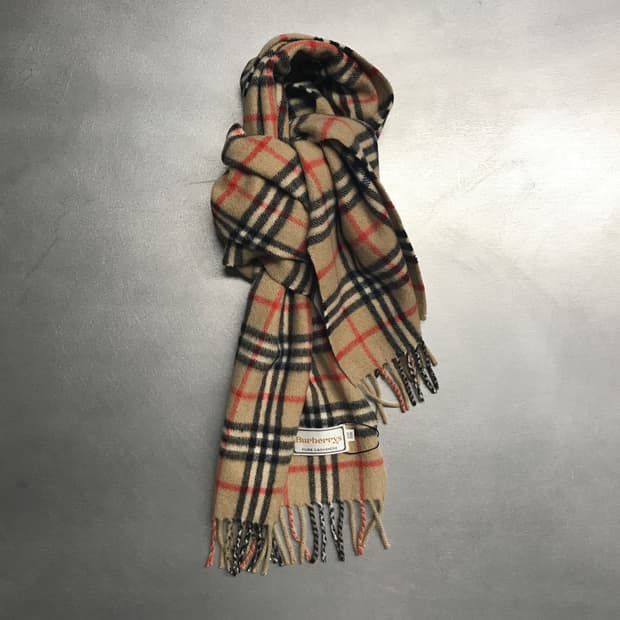 버버리 정품 캐시미어 머플러 베이지