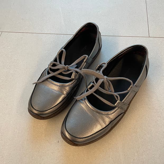 팔로마울 발레리나 스트랩 슈즈 실버 36사이즈