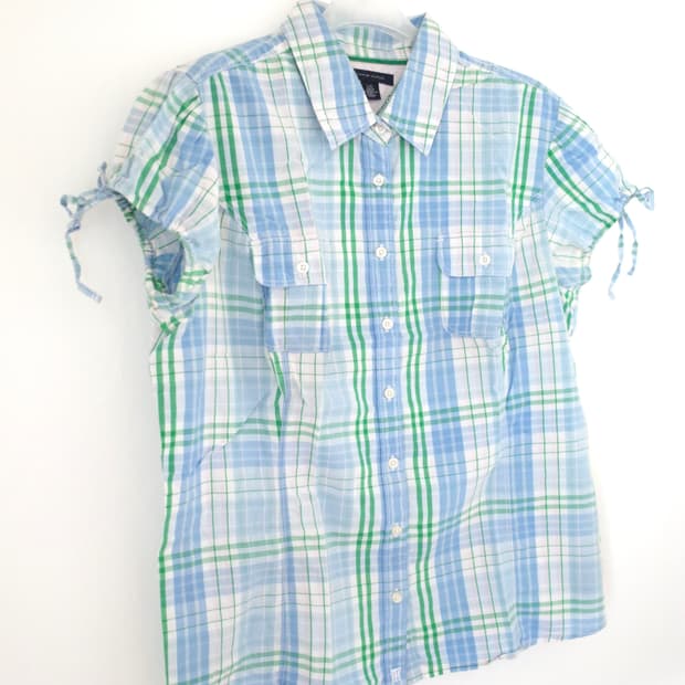 타미힐피거 퍼프 반팔 셔츠