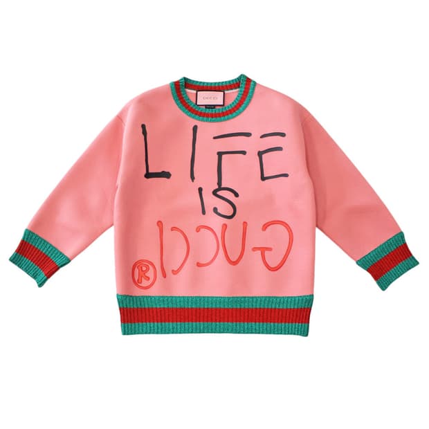 구찌 네오프렌 레터링 맨투맨