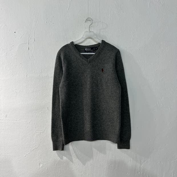 폴로랄프로렌 램스울 브이넥 니트 S