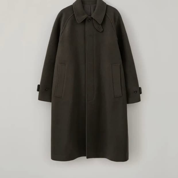 블랭크룸 스탠다드 발마칸 울 코트 차콜브라운 1 사이즈