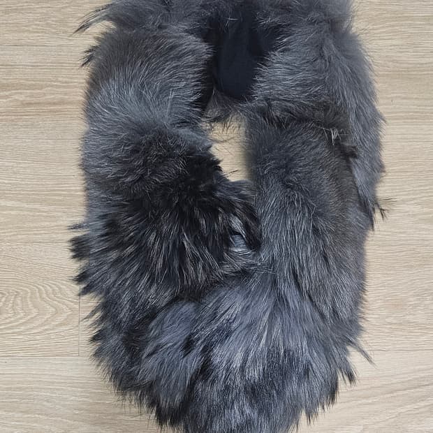 여우라쿤털천연모피자석목도리새상품미개봉