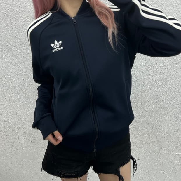 아디다스 화이트라인 딥네이비 트랙탑 90