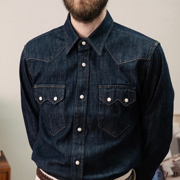 부기 홀리데이 데님 웨스턴 셔츠 (XL)