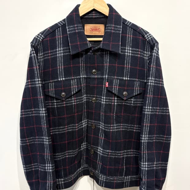 리바이스 타탄체크 트러커 자켓