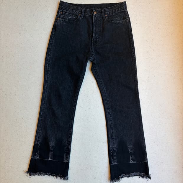 [2] 언유즈드 데님 부츠컷 블랙 흑청