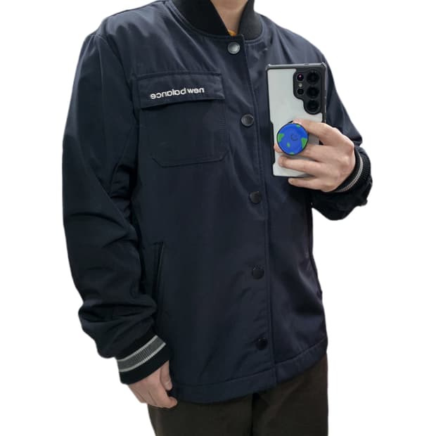 L 100 뉴발란스 바시티자켓 다크네이비