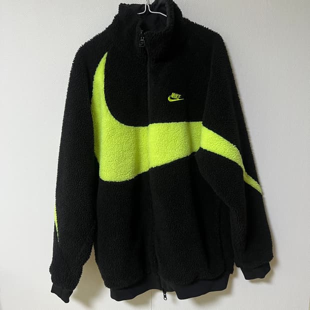나이키 빅스우시 리버시블 자켓 블랙 볼트 xl