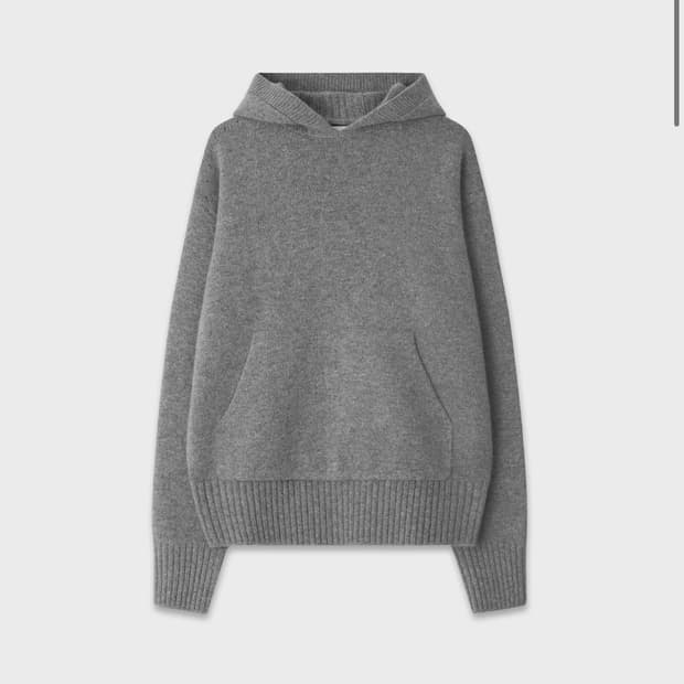 (M) 처칠롬퍼 캐시미어 후드 니트 그레이