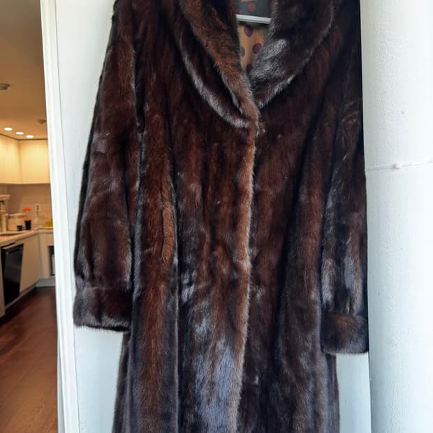 사가밍크 풀스킨 롱 밍크 코트