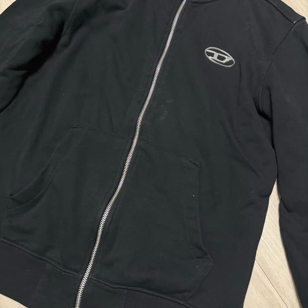 디젤 S-지니-집-Od 집업 스웨트셔츠 블랙 s사이즈