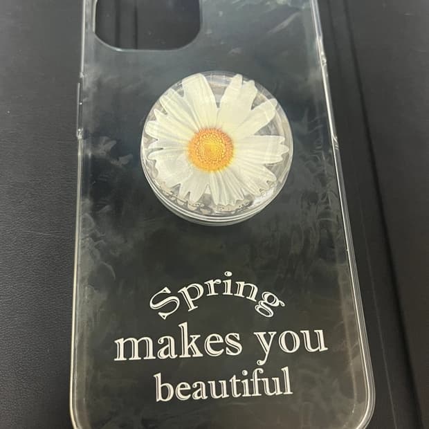 새상품) 아이폰 13 투명 데이지 그립톡 폰케이스
