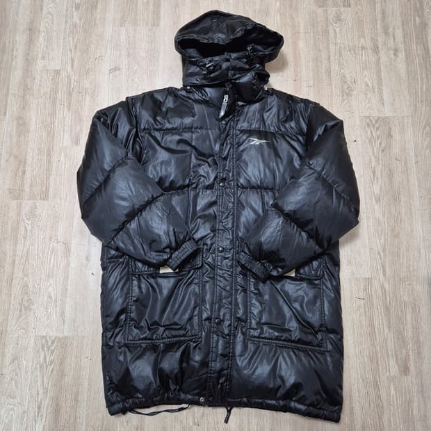 리복 로고 덕다운 올드스쿨 롱패딩