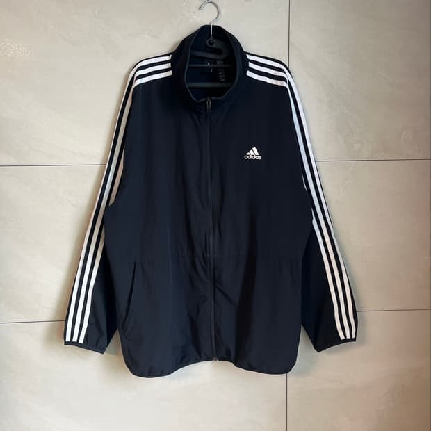 [3XL] 아디다스 바람막이 블랙 