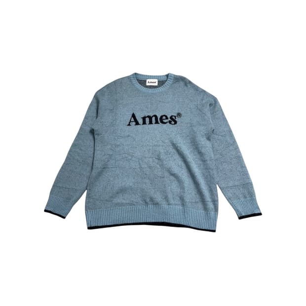 아메스 로고 니트 스웨터 소라