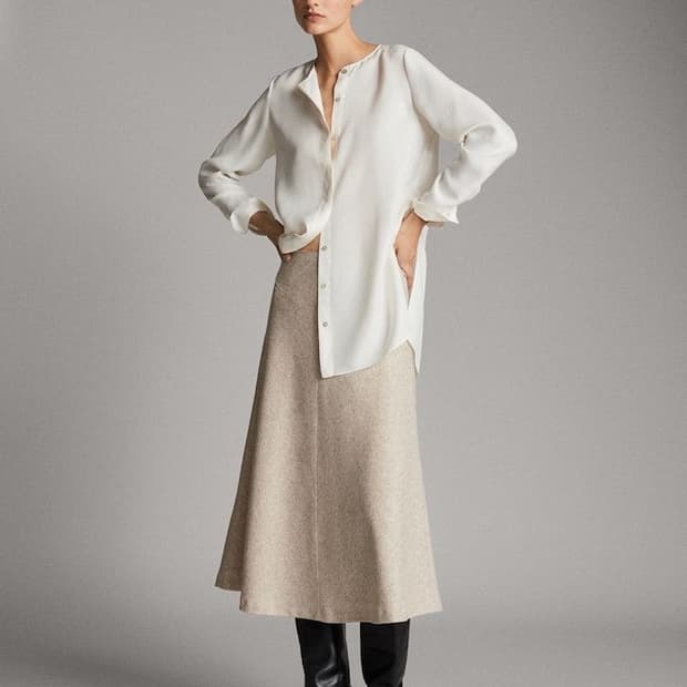 마시모두띠 울 스커트