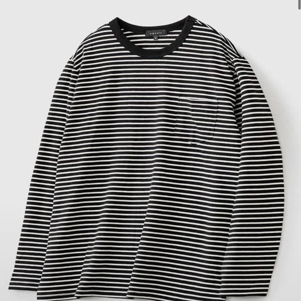 바스틱 스트라이프 포켓 롱슬리브