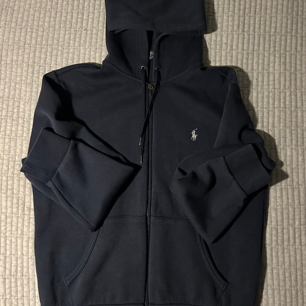 폴로 네이비 후드집업