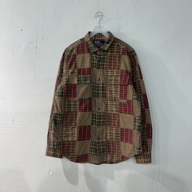 폴로랄프로렌 패치워크 셔츠 L