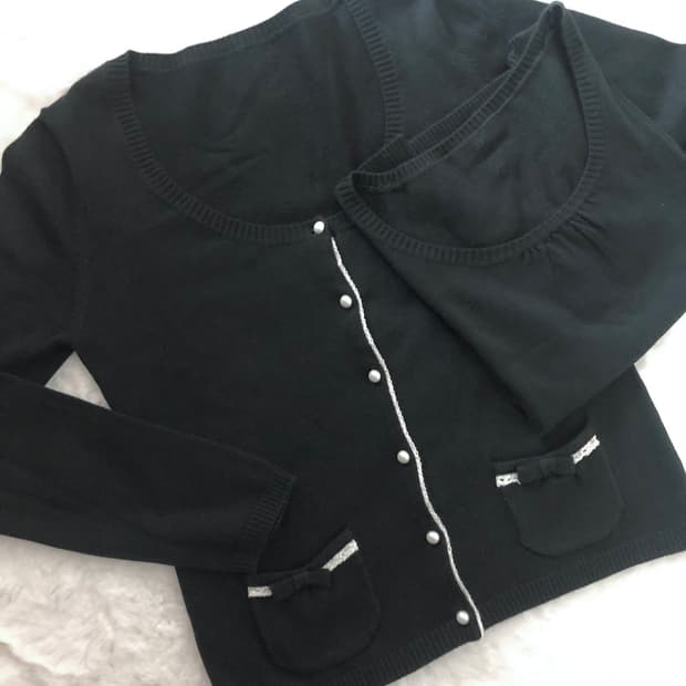 로걀탑 레이스 반팔 가디건 세트 빈티지 공겜여주 갸루 무채색 고딕