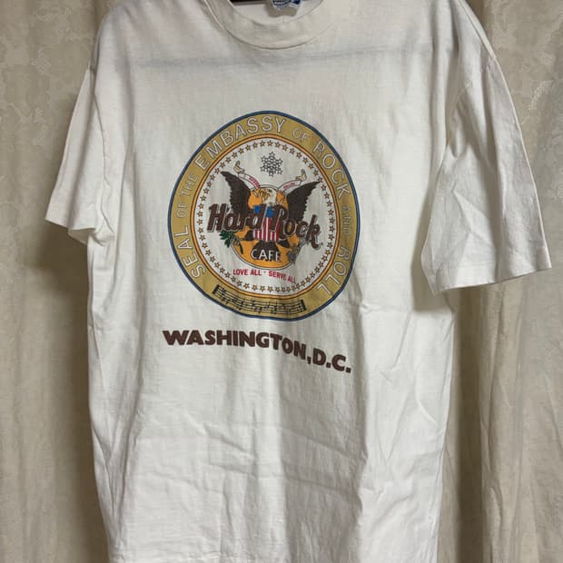 90s 헤인즈 하드록 카페 티셔츠