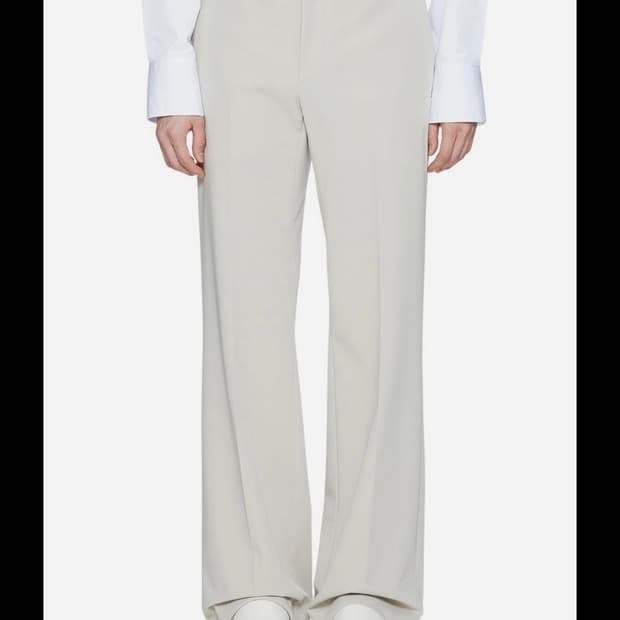 우영미 22SS 그레이 스트레이트 슬랙스 50