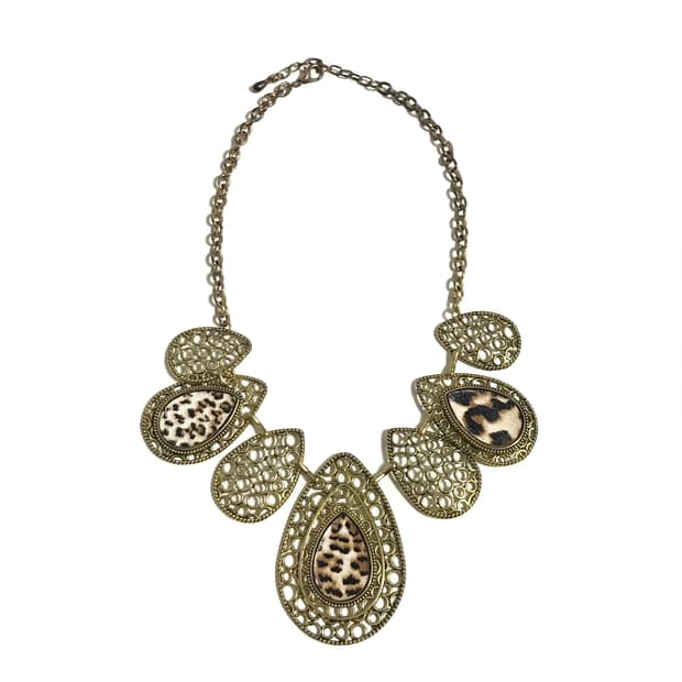 일본 빈티지 목걸이 호피 오네갸루 히메갸루 갸루 엔틱 고스 오리엔탈