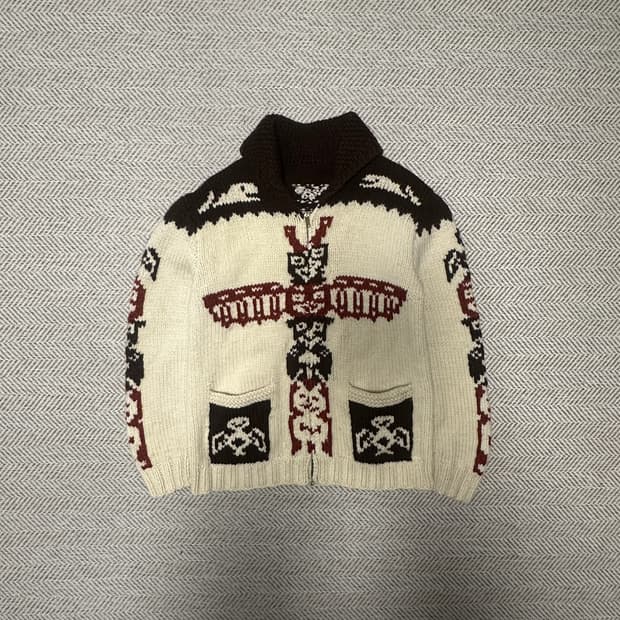 VINTAGE knit zip jacket