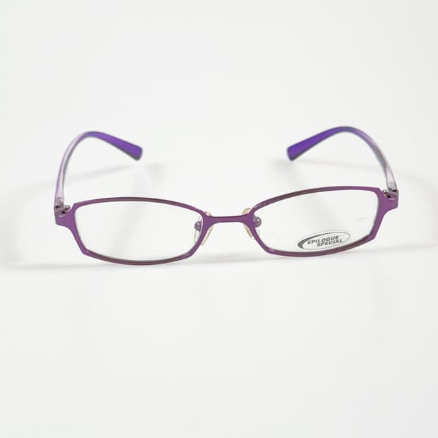 EPILOGUE 퍼플 슬림 스퀘어 메탈 프레임 빈티지 안경