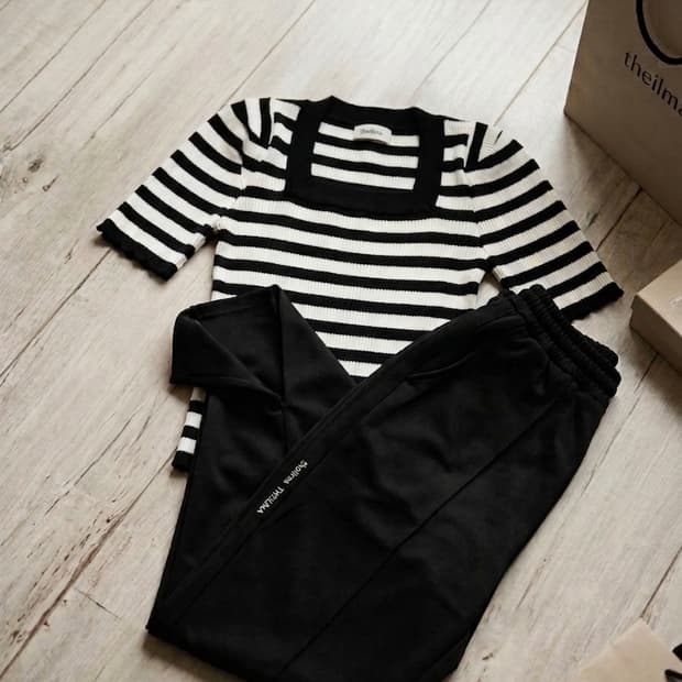 더일마(theilma) 핀턱 슬릿 트레이닝 팬츠 (Free)