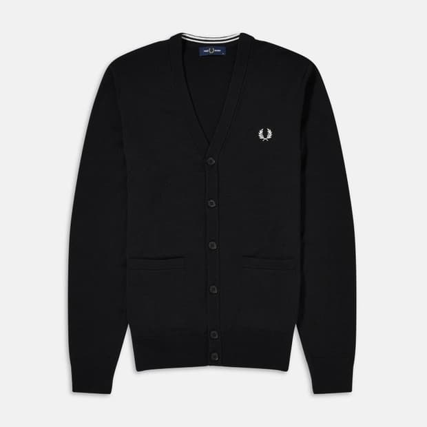 프레드페리 블랙 클래식 가디건