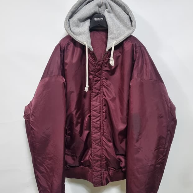 제곱 X2 양면 후드 오버핏 항공점퍼