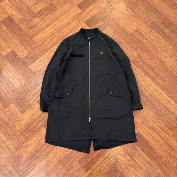 M 프레드페리 일본판 블랙 피쉬테일 봄버 자켓 