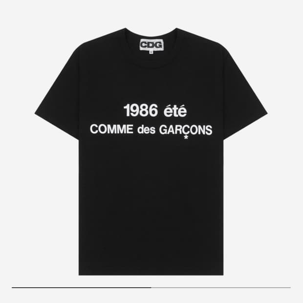 CDG 1986 꼼데가르송 반팔 티셔츠 블랙