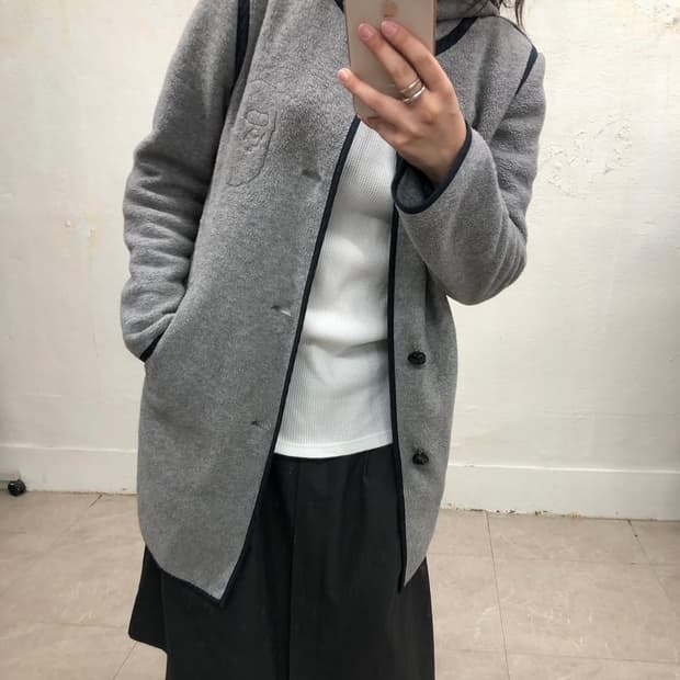 베이프 플리스 코트 야상