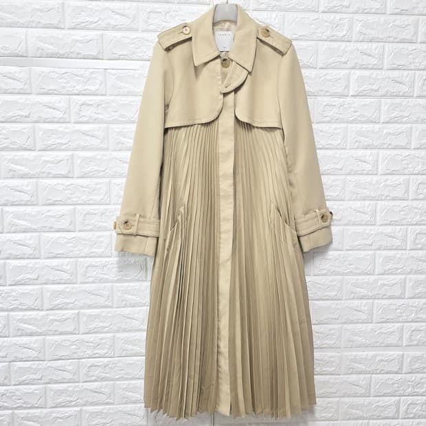 택포// 산드로 Sandro 플리츠 트렌치코트 M