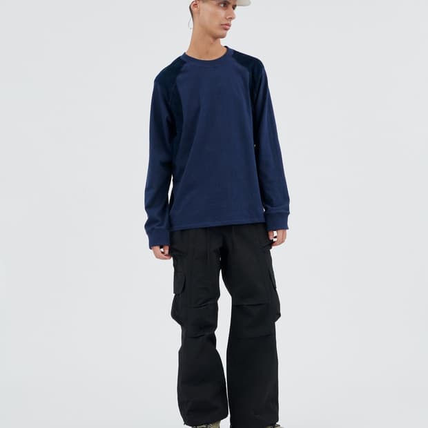 HGBB STUDIO NETTED LONG SLEEVE NAVY