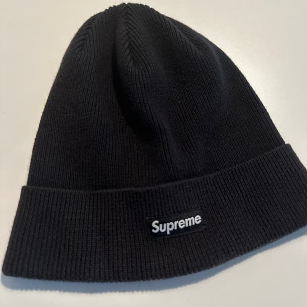 슈프림 supreme 검정 비니 미니박스로고