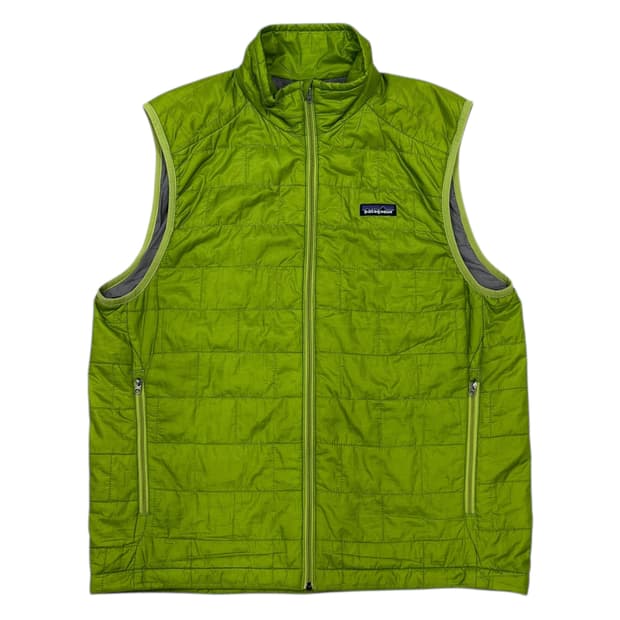 파타고니아 빈티지 나노 프리마로프트 라임 그린 베스트 조끼 M