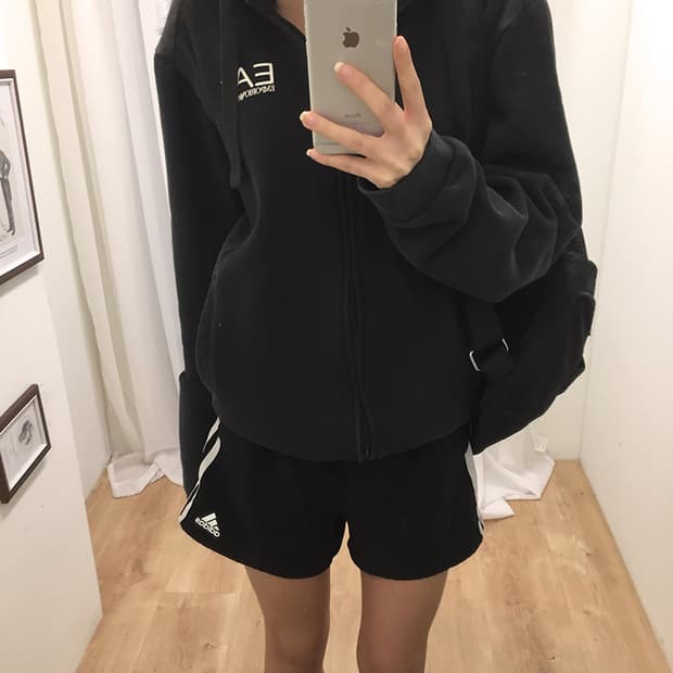 Woman Armani Hood Zip-Up 100