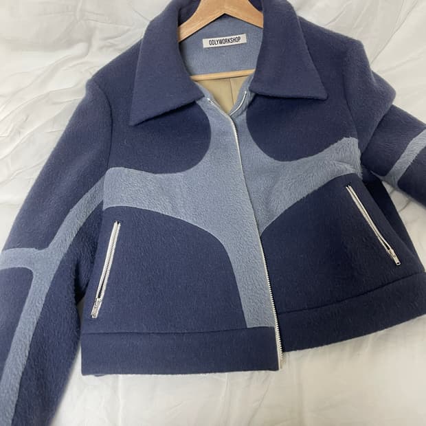 ODLYWORKSHOP Blue Alpaca Quad Jacket