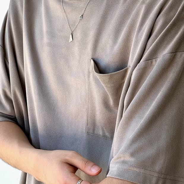 Suede touch design pocket P/O