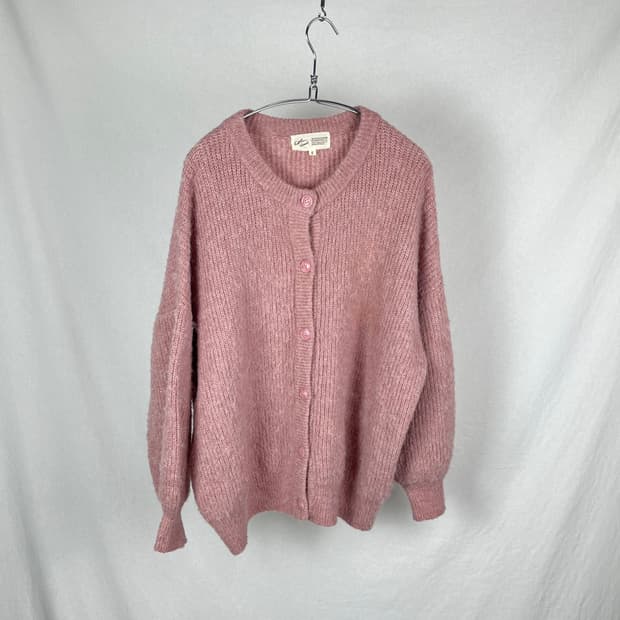 Vintage 핑크컬러 오버사이즈 가디건 